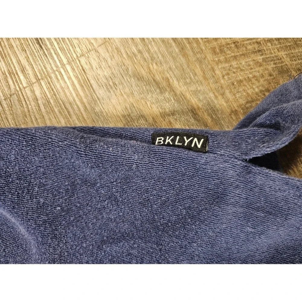 Brooklyn Cloth Lost to Lost Terry Cloth Polo Shirt Colorblock Blue Yellow Mens M